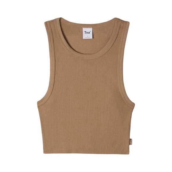 Aritzia Tna Ribbed Cropped Racer Tank - Picture 4 of 9